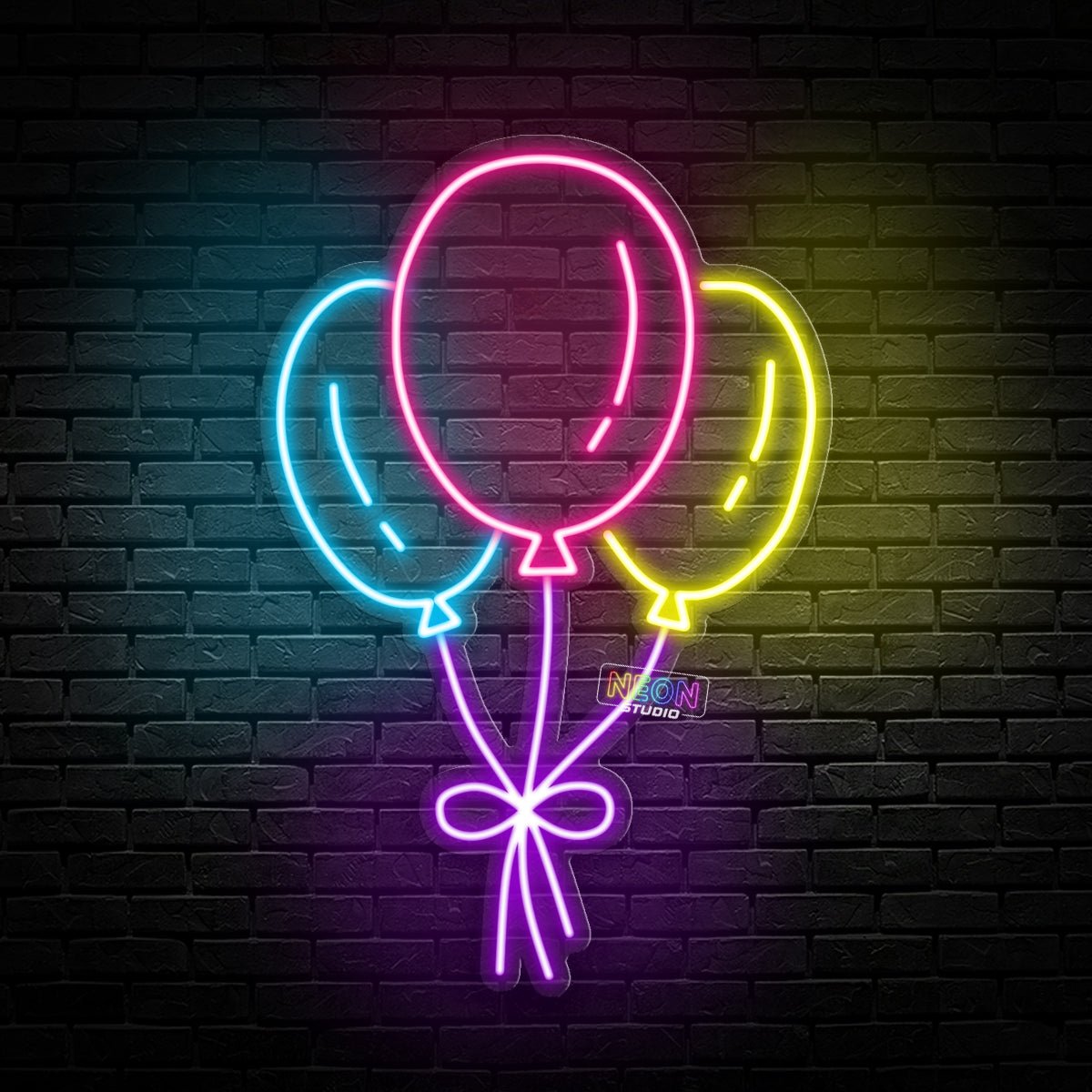 Colorful Balloons neonskylt